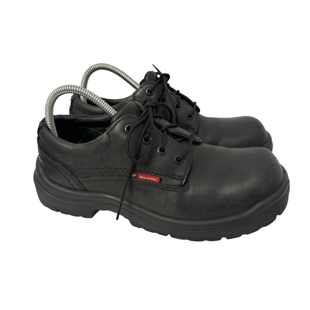 Red Wing Shoes Mens Size 7.5D King Toe Black Leather Steel Toe